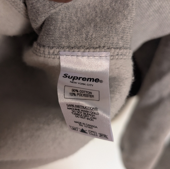 Supreme Pink/Purple Sparkle Logo Grey Hoodie - Picture 10 of 10
